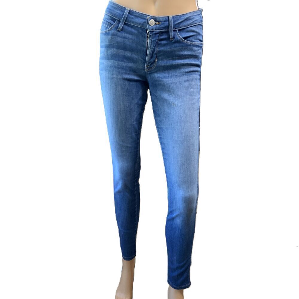 Guess Blue Five Pocket Faded Skinny Jeans Size 27 Retro Y2K Casual Minimalist